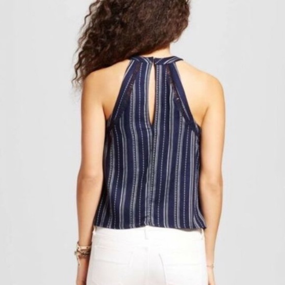 Mossimo Supply Co. Navy Halter Top - Picture 2 of 4